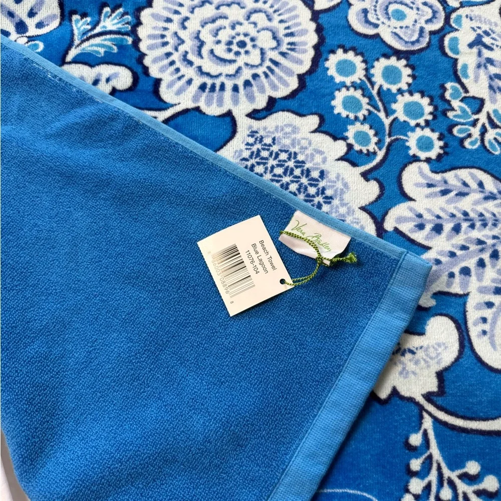 NWT Vera Bradley Blue Lagoon Beach Towel New Retired Pattern